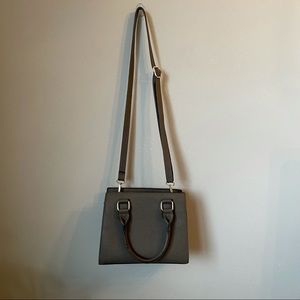 call it spring dark grey shoulder bag